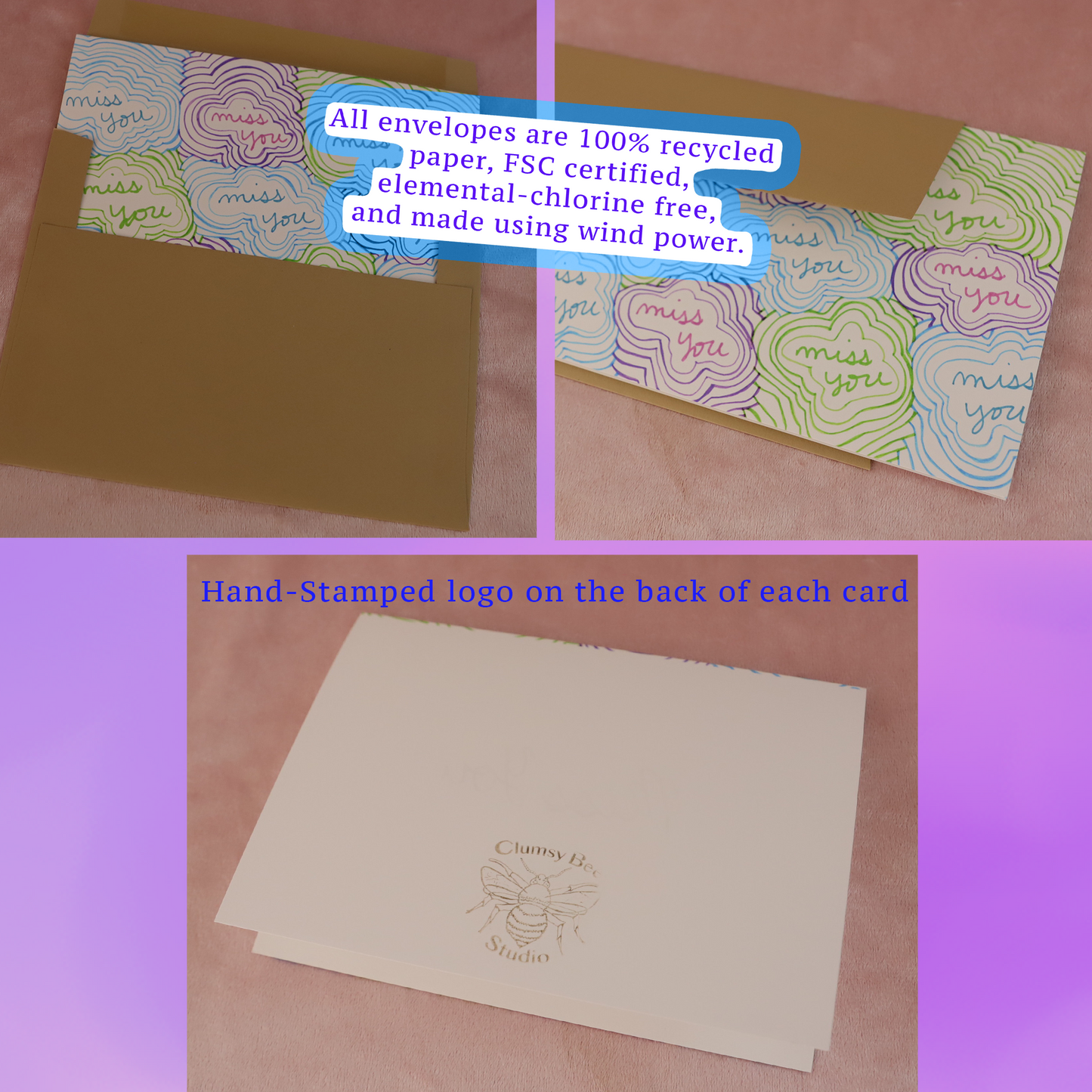 Miss You Cards A7 (Set of 5)